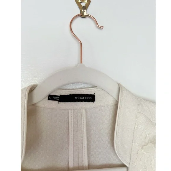 Cream Cropped Military Jacket - Picture 6 of 8